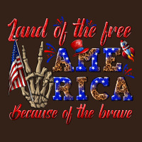 Land Of The Free America Because Of The Brave Heavy Core Tee | Teevron