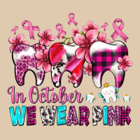 In October We Wear Pink Cancer Ribbon With Teeth Heavyweight Sweatshirt | Teevron