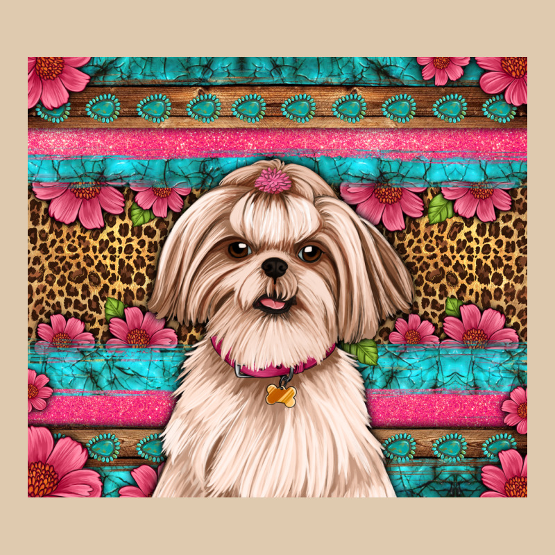 Shih Tzu Floral Tumbler Heavyweight Sweatshirt by Artiststas | Teevron