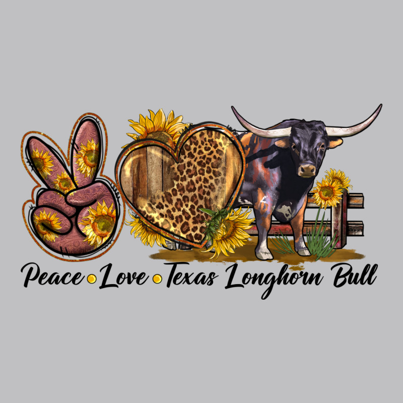 Peace Love Texas Longhorn Bull Classic Tee by LillyAllenDesigns | Teevron