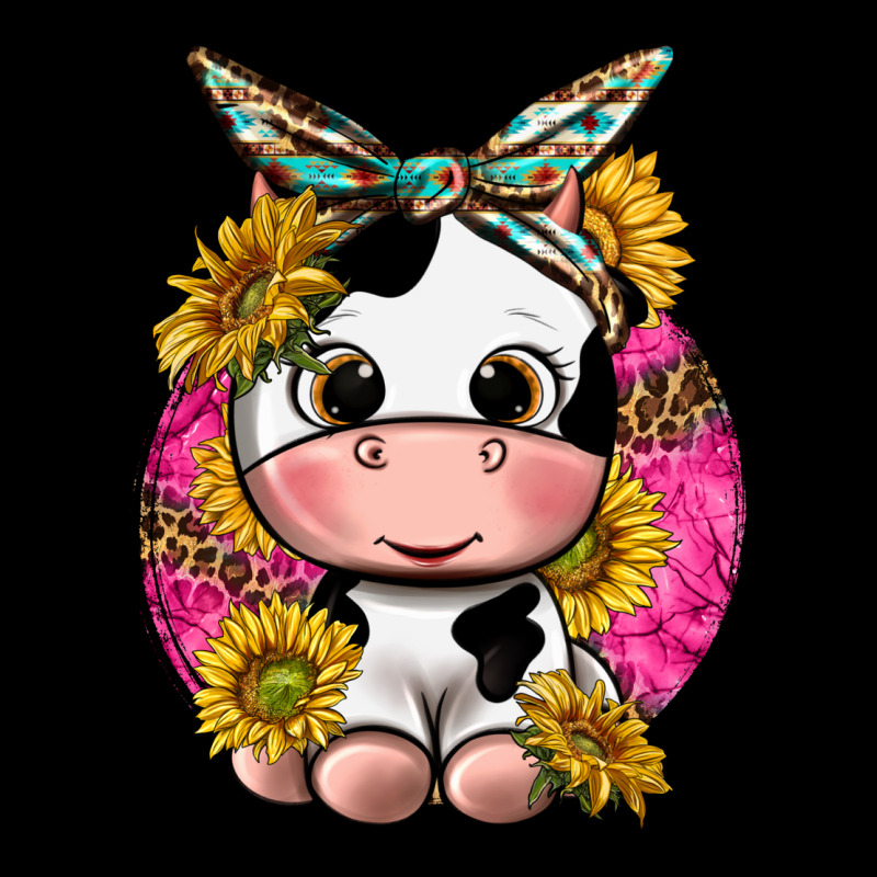 Cut Cow With Sunflower And Leopard  Pink Ladies Tee by texasbilliewilder | Teevron