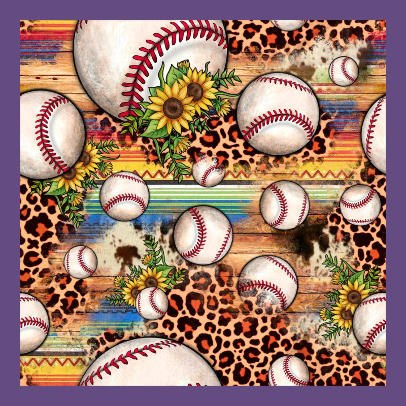 Baseball Leopard Cowhide Sunflower Seamless Pattern Vintage Hoodie by JahusDesignShop | Teevron