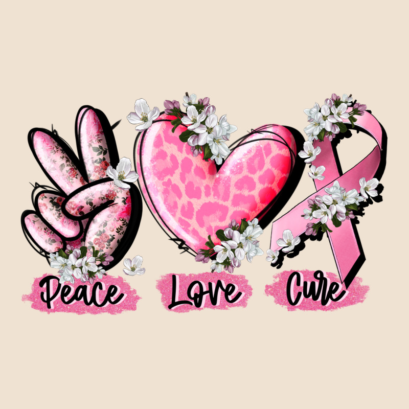 Peace Love Cure Breast Cancer Urban Hoodie by CowGirlArtShop | Teevron