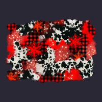 Western Red Cowhide Winter Background Vintage Tee | Teevron