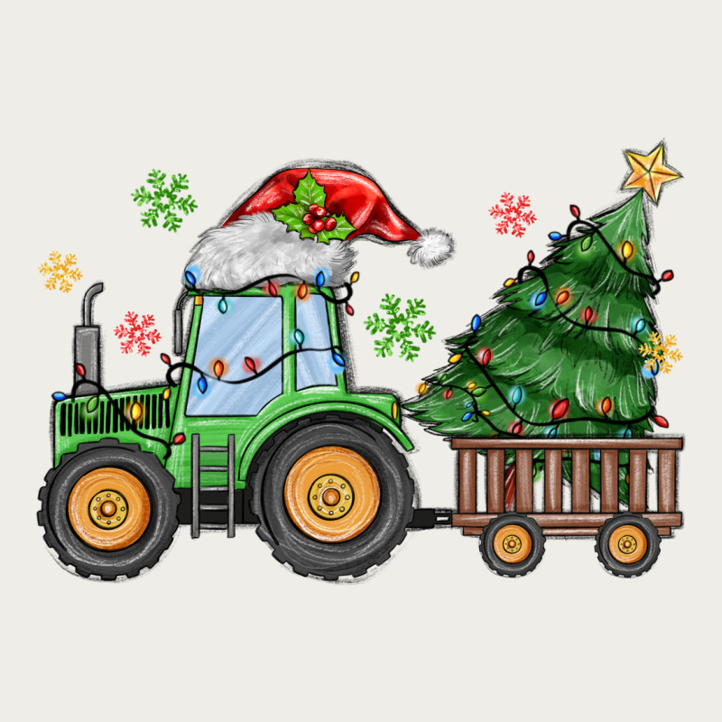 Christmas Tractor Zipper Hoodie by MaliasSmallBusiness | Teevron