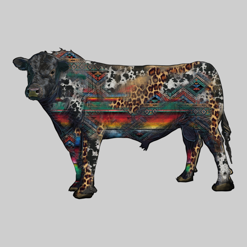 Black Angus Bull With Western Patterns Premium Tee by RanaPortraitStore | Teevron