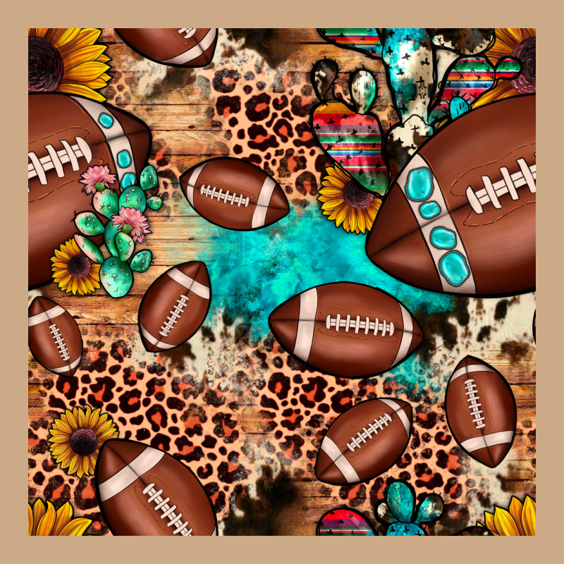 Football Cactus Sunflower Seamless Pattern Vintage Hoodie by JahusDesignShop | Teevron