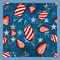 4th Uf July Strawberries Seamless Pattern Urban Heavy Tee | Teevron