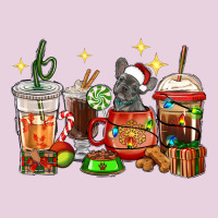 Christmas Coffee Cups With French Bulldog Ladies Tee | Teevron