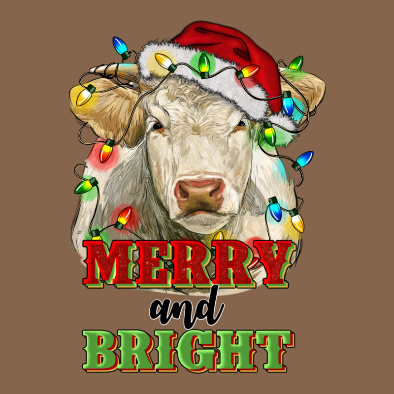 Merry And Bright Charolais Cattle Cow With Christm Premium Tee by RanaPortraitStore | Teevron