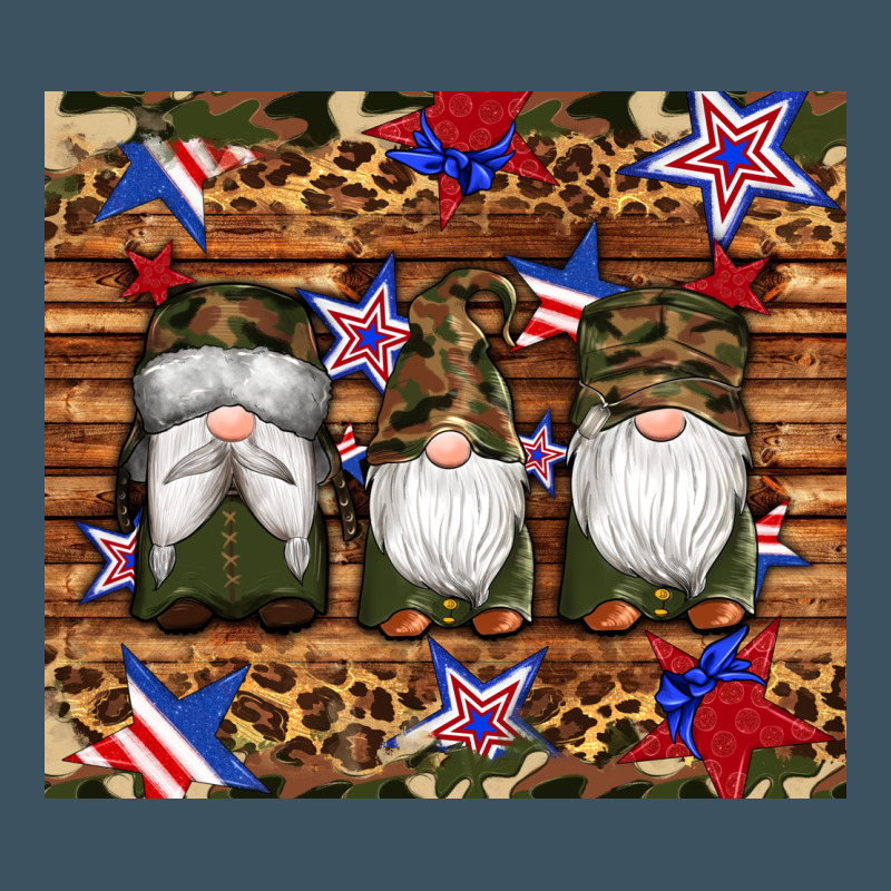 Camouflage Gnomes American Flag Star Leopard Urban Heavy Tee by Artiststas | Teevron