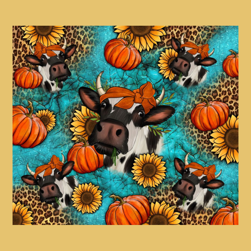 Autumn Pumpkins Holstein Cow Premium Sweatshirt by Jasminsmagicworld | Teevron