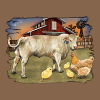 Charolaris Bull And Chicken In Barnyard Premium Tee | Teevron