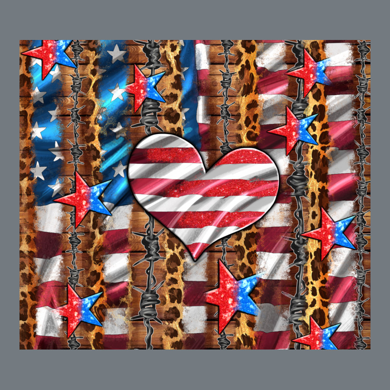 Western Usa Flag Heart And Stars Tumbler Heavyweight Sweatshirt by Artiststas | Teevron