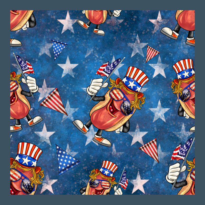 4th Of July Hotdog Seamless Pattern Urban Heavy Tee by BundleAndBundleShop | Teevron