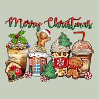 Merry Christmas Gingerbread Coffee Cups Ladies Tee | Teevron