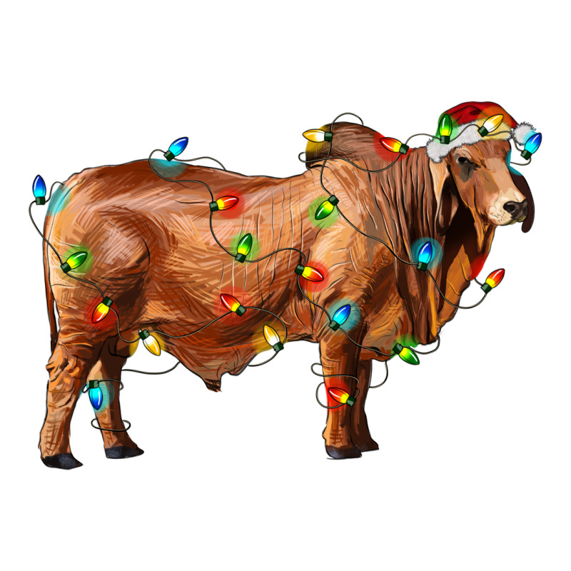 Brahman Bull With Christmas Lights Premium Tee by RanaPortraitStore | Teevron