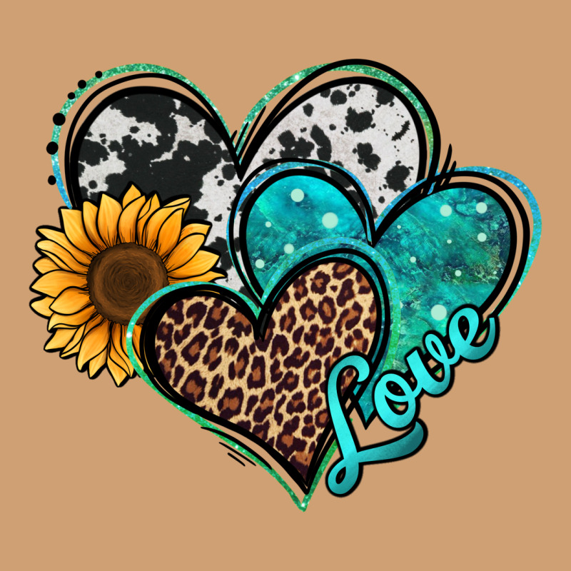 Turquoise Sunflower Hearts Vintage Tee by Jasminsmagicworld | Teevron