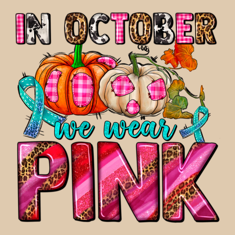 In October We Wear Pink With Pumpkins Heavyweight Sweatshirt by AdoDesignShop | Teevron
