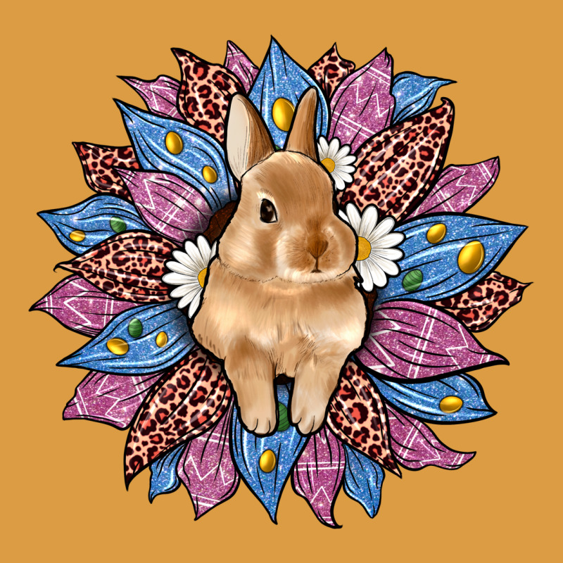 Easter Leopard Bunny Sunflower Urban Heavy Tee by Artiststas | Teevron