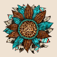 Gemstone Cowhide Leopard Turquoise Sunflower Urban Heavy Tee | Teevron