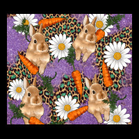 Easter Bunny Carrot Daisys Leopard Glitter Heavy Core Tee | Teevron