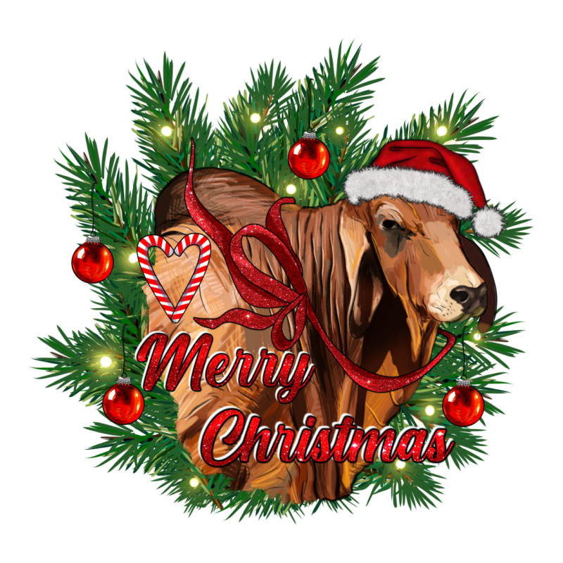 Merry Christmas Brahman Bull Premium Tee by RanaPortraitStore | Teevron