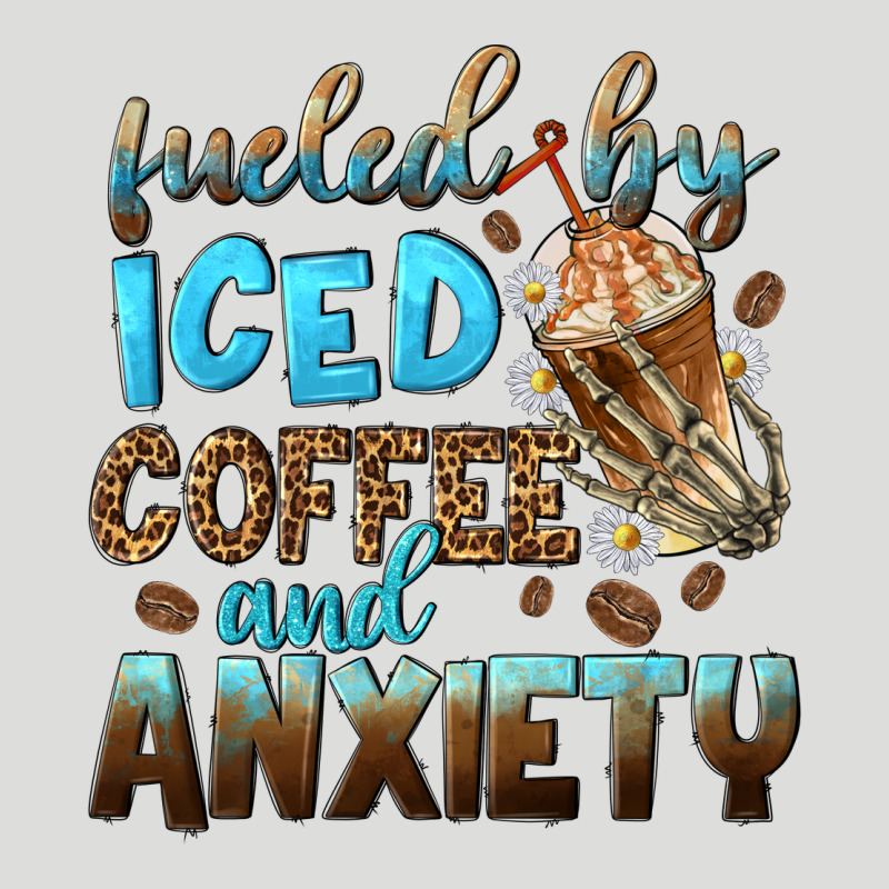 Fueled By Iced Coffee And Anxiety Zipper Hoodie by NancyCooperArtShop | Teevron