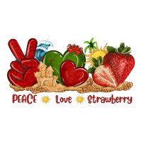 peace love strawberry with summer | Teevron