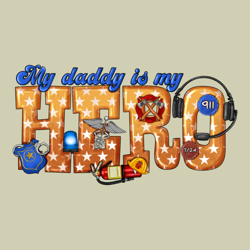 My Daddy Is My Hero Dispatcher Heavy Core Tee by texasbilliewilder | Teevron