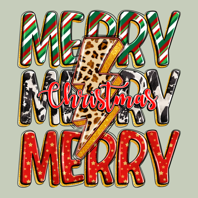 Merry Christmas Lightning Bolt Ladies Tee by Zillion Design Studio | Teevron