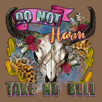 Do Not Harm Take No Bull Cow Skull Premium Tee | Teevron