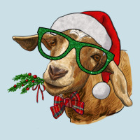 Christmas Glasses Goat Ladies Tee | Teevron