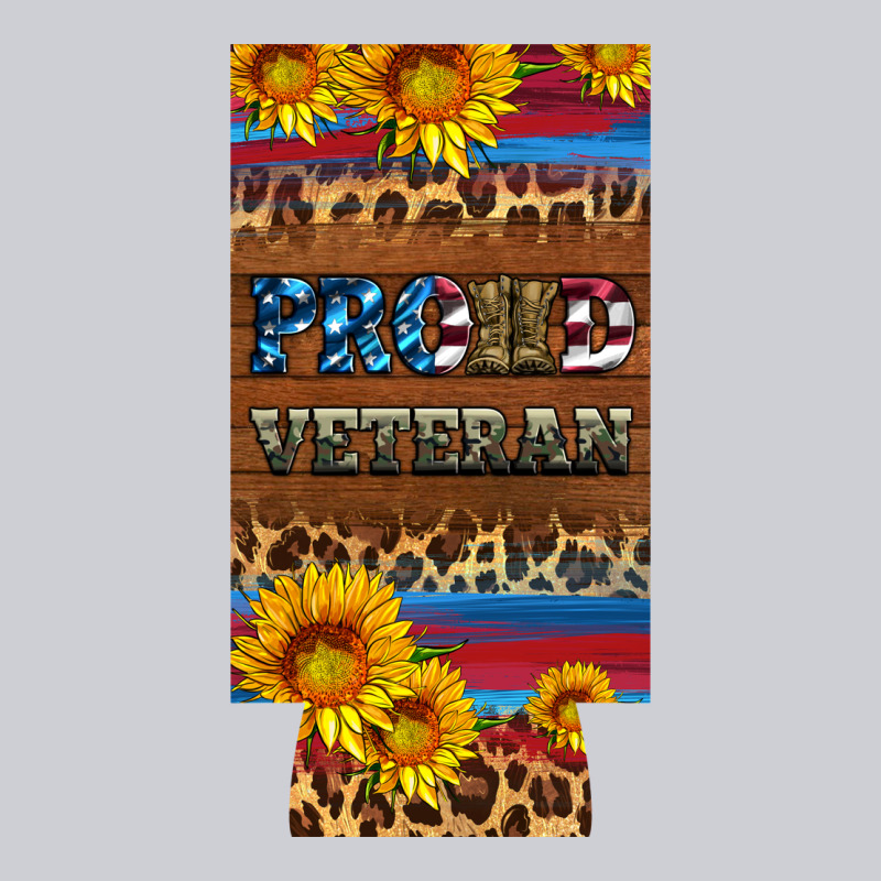 Proud Veteran 12 Oz Slim Can Cooler Heavyweight Sweatshirt by Artiststas | Teevron