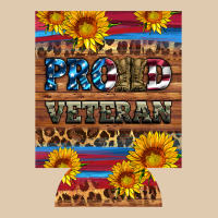 Proud Veteran  12 Oz Regular Can Cooler Heavyweight Sweatshirt | Teevron