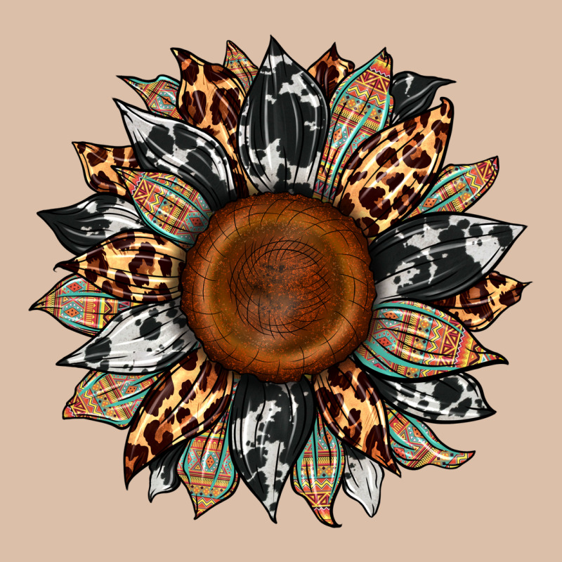 Cowhide Leopard Aztec Sunflower Urban Heavy Tee by Artiststas | Teevron