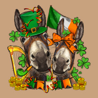 St Patricks Donkeys With  Shamrocks Vintage Tee | Teevron
