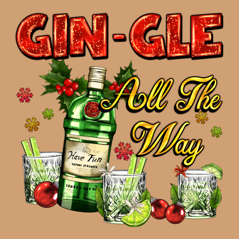 Gin`gle All The Way With Bottle And Cocktails Vintage Tee by AdoDesignShop | Teevron