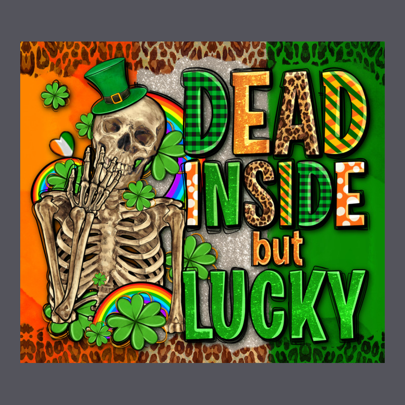 Irish Flag With Shamrocks  Dead Inside But Lucky Vintage Hoodie by AdoDesignShop | Teevron