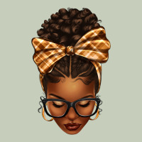 Plaid Bandana Afro Woman Ladies Tee | Teevron