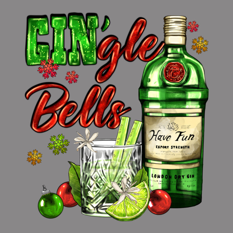 Gin`gle Bells With Bottle And Cocktail Vintage Tee by AdoDesignShop | Teevron