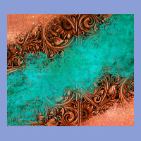 Leather Turquoise Glitter Tumbler Long Sleeve Tee | Teevron