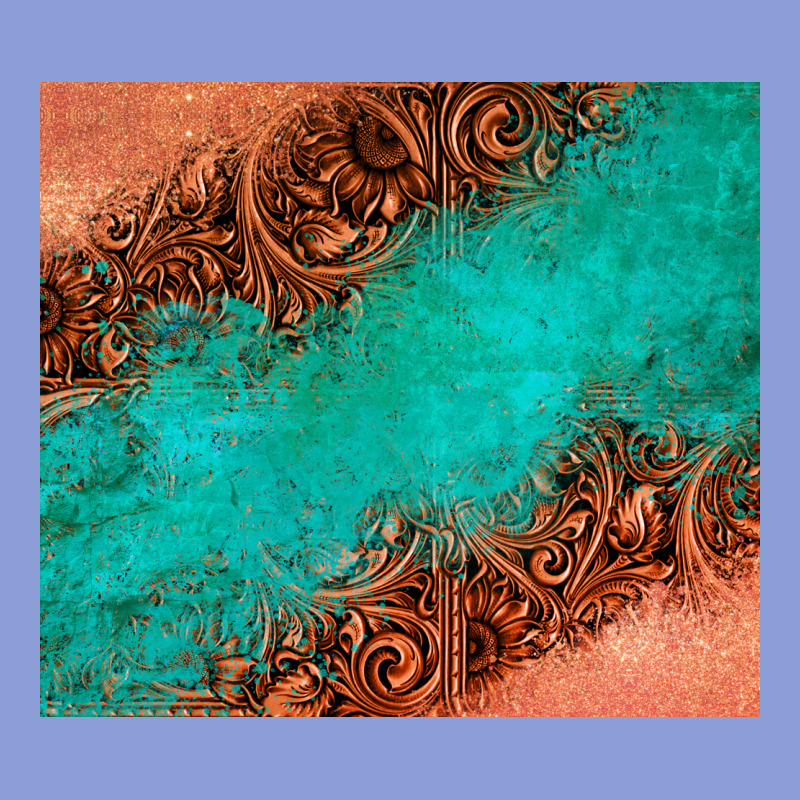 Leather Turquoise Glitter Tumbler Long Sleeve Tee by Jasminsmagicworld | Teevron