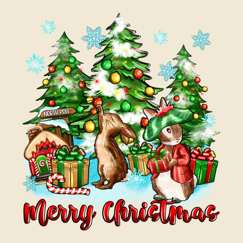 Merry Christmas Rabbits Ladies Tee by Zillion Design Studio | Teevron