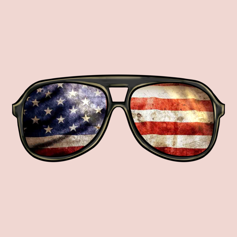 Amerıcan Flag Glasses Premium Sweatshirt by BarkalooDesign | Teevron