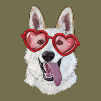 White Shepherd With Love Glasses Vintage Hoodie | Teevron