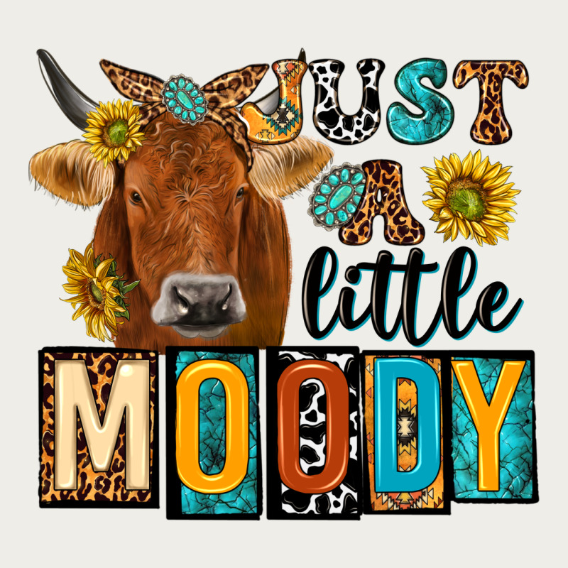 Just A Little Moody With Cow Zipper Hoodie by NancyCooperArtShop | Teevron