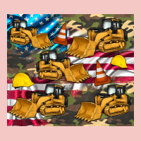 Bulldozer Camouflage American Flag Urban Heavy Tee | Teevron