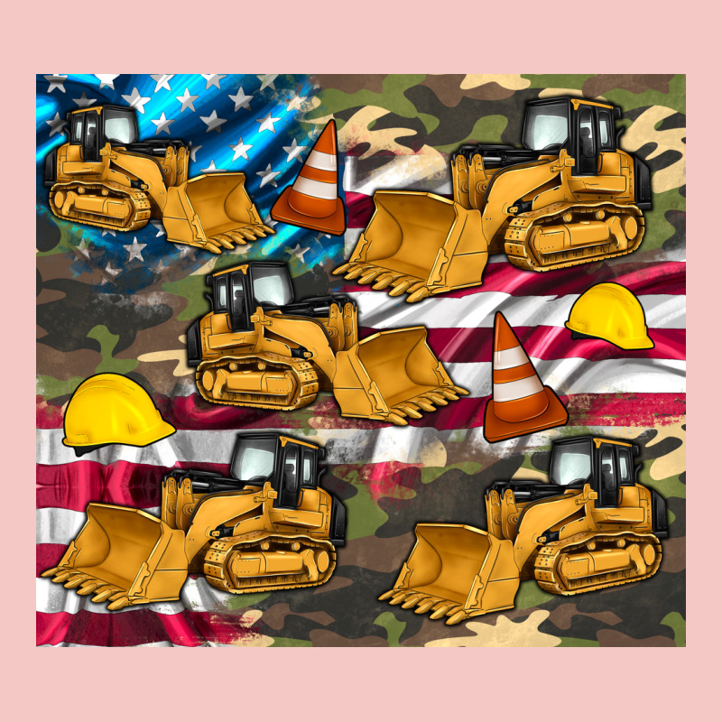 Bulldozer Camouflage American Flag Urban Heavy Tee by Artiststas | Teevron