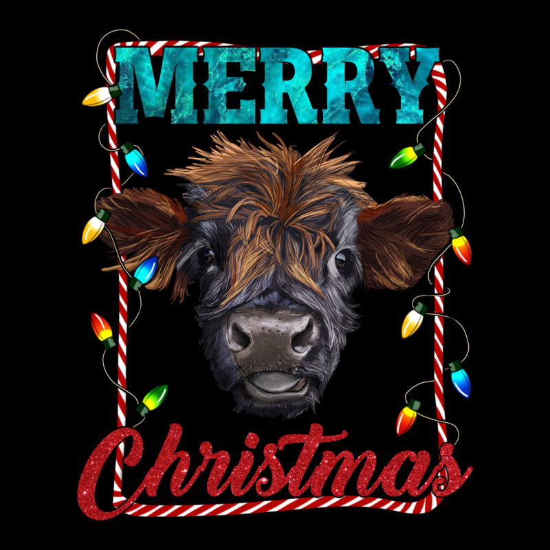 Merry Christmas Highland Calf Baby Cow Premium Tee by RanaPortraitStore | Teevron
